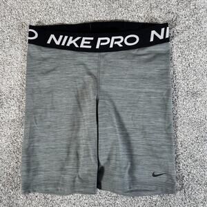 Nike Pro Dri-FIT Shorts Mens Large Gray 8 Inseam Compression Training CZ9840-084